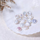 Keshi Pearl with Zircon Stud Earrings