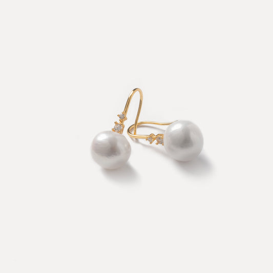 Opéra de Paris- Diamond Pearl Drop Earrings