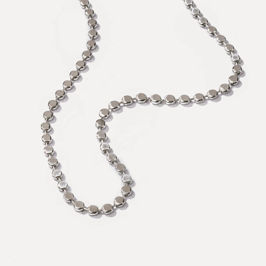 Little Disc Shining Chain Necklace (silver)